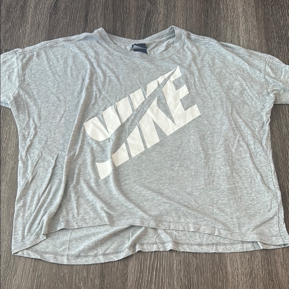Nike Gray T-Shirt with White Logo